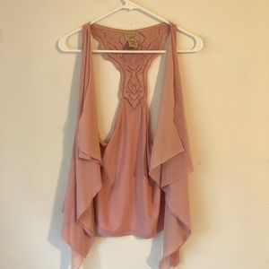 Rose Pink detailed Vest